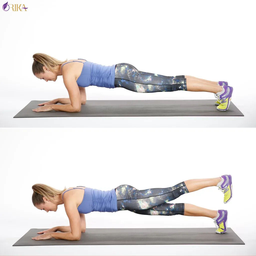 Elbow Plank With Leg Lift and Rock