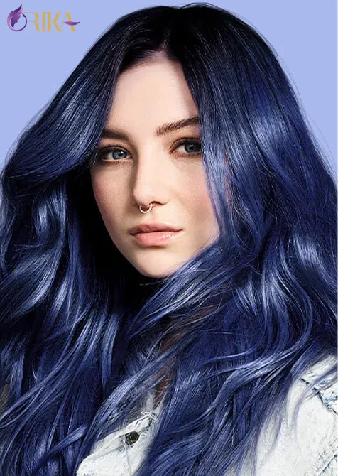 رنگ موی آبی 4