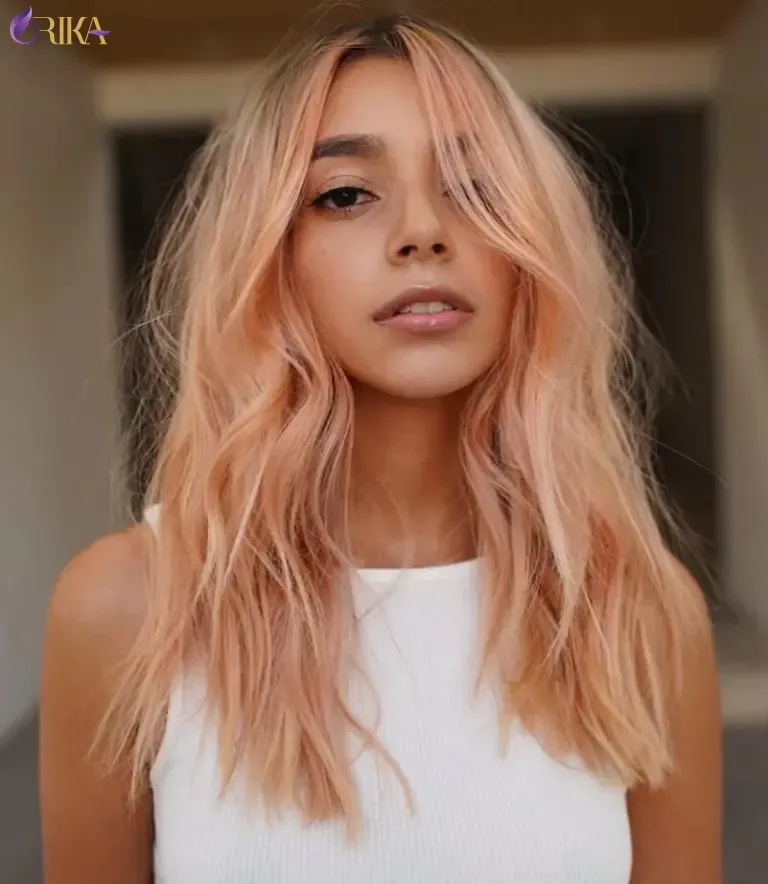 رنگ موی Peach Blonde