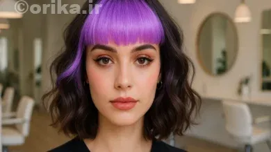 رنگ مو چتری یاسی