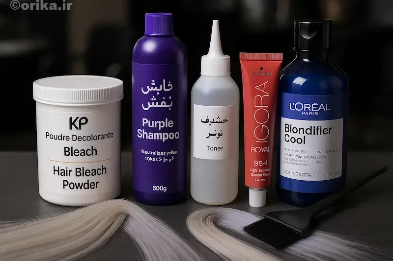 ترکیبات مورد استفاده در رنگ موی یخی