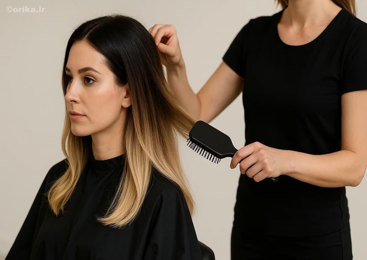 رنگ مو ریشه تیره ساقه روشن