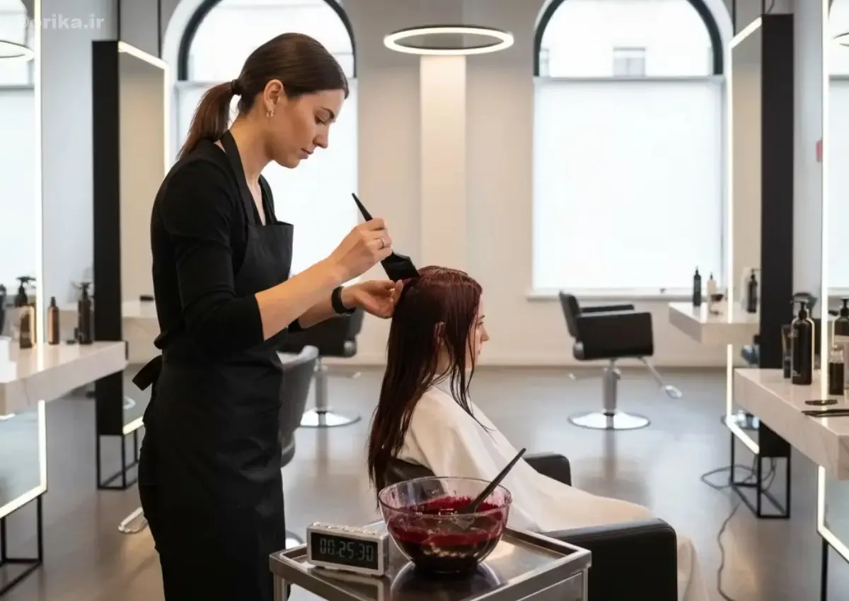 رنگ مو چقدر باید روی سر بماند؟