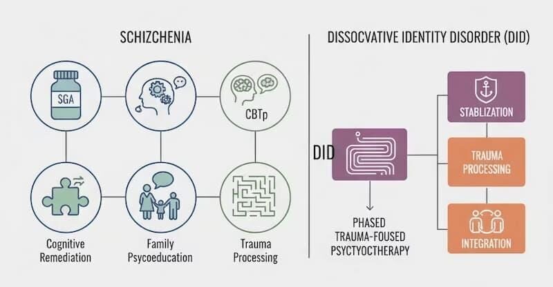 علل و پاتولوژی مغزی اسکیزوفرنی و DID