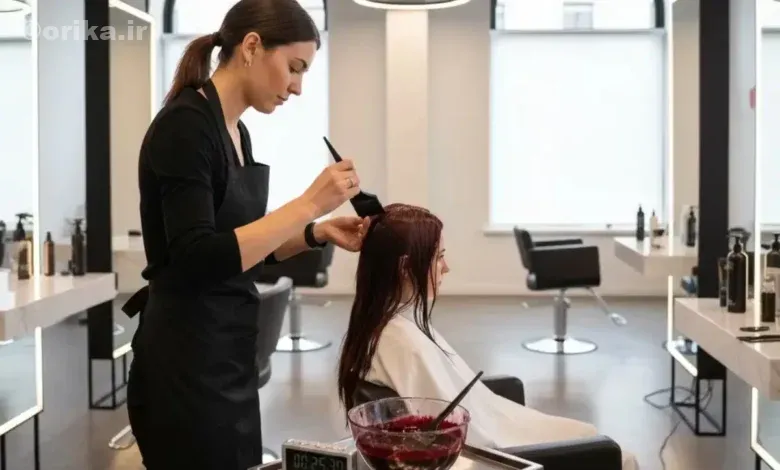 رنگ مو چقدر باید روی سر بماند؟