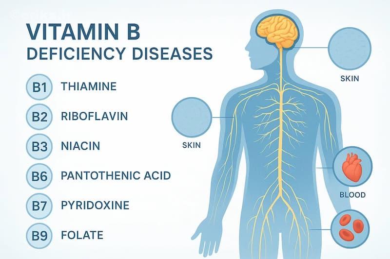 علائم و بیماری‌های ناشی از کمبود ویتامین‌های گروه B