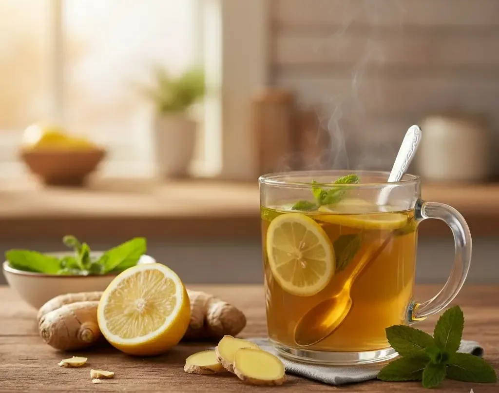 دمنوش زنجبیل و لیمو