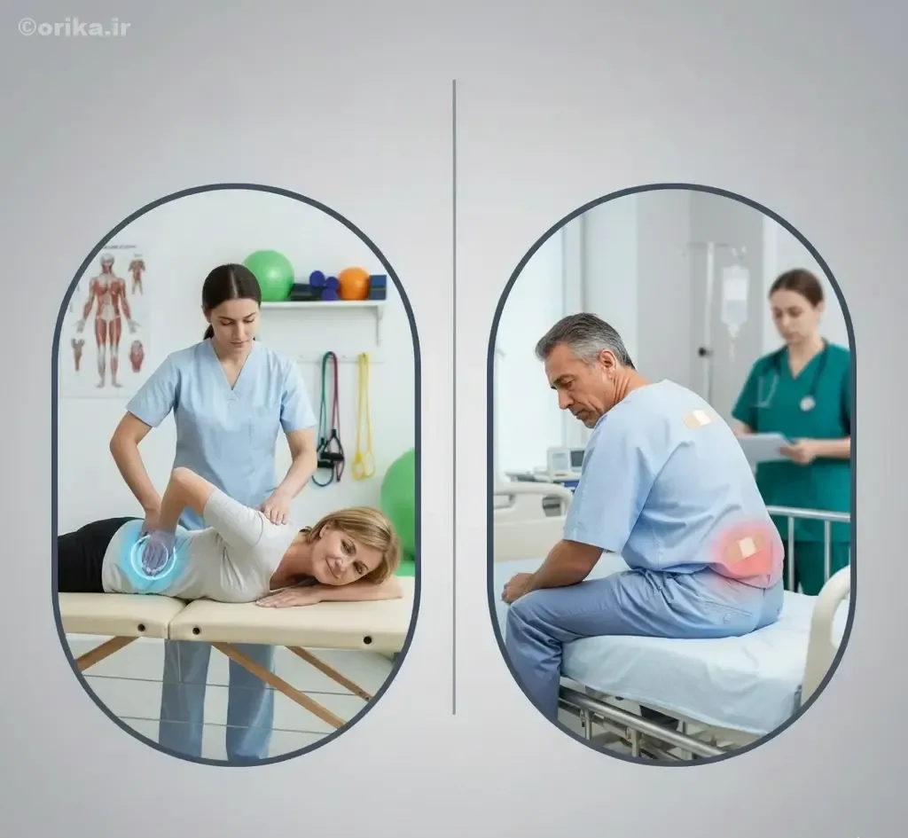 فیزیوتراپی برای تسکین درد کمر بهتر است یا جراحی؟