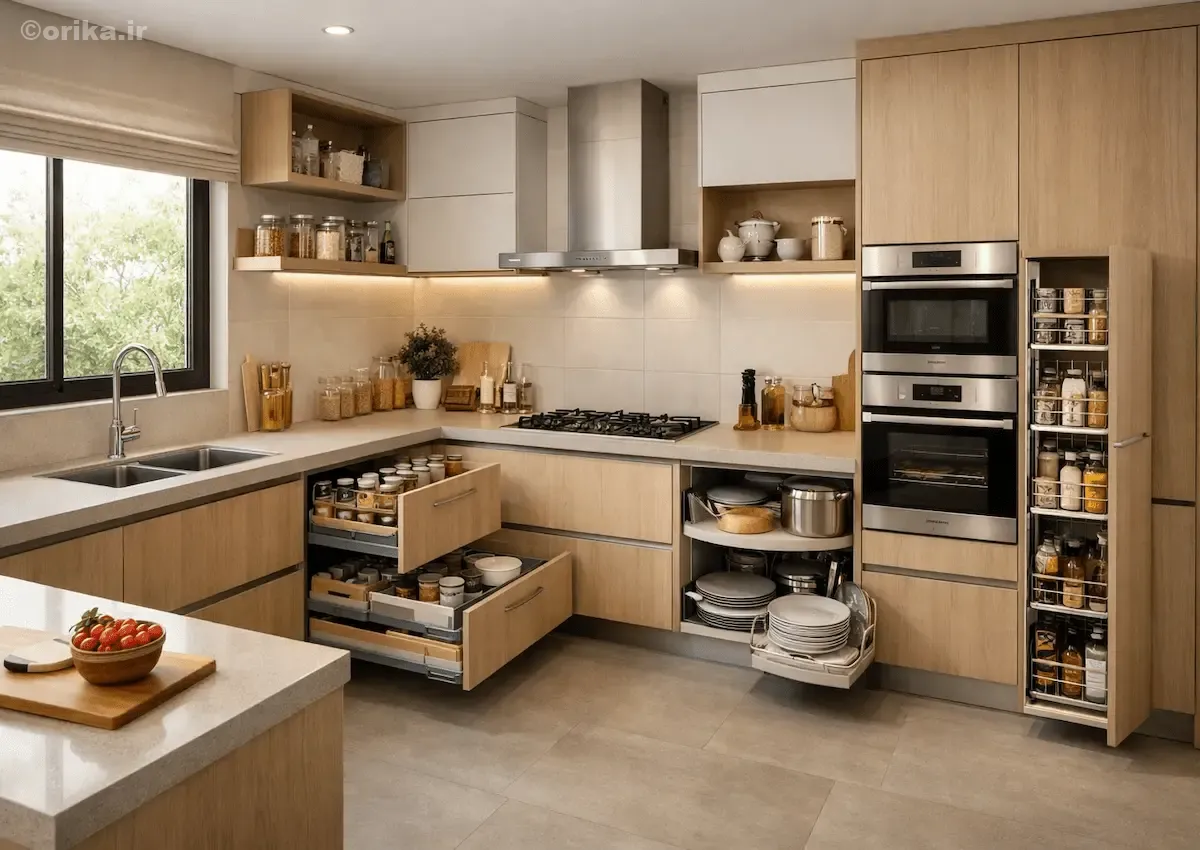 خلاقیت در چیدمان وسایل آشپزخانه