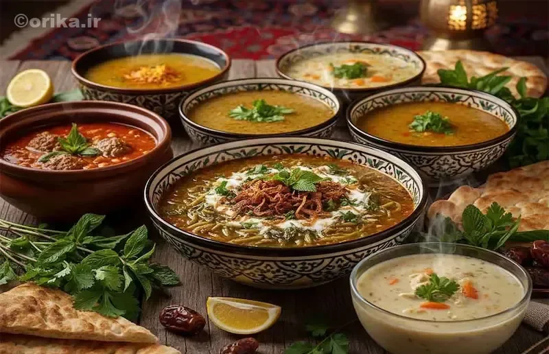  آش و سوپ‌های سبک مناسب افطار