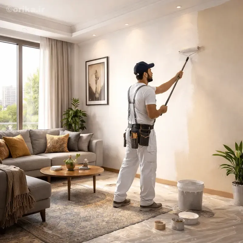 رنگ‌آمیزی دیوارهای قدیمی و دارای رنگ قبلی