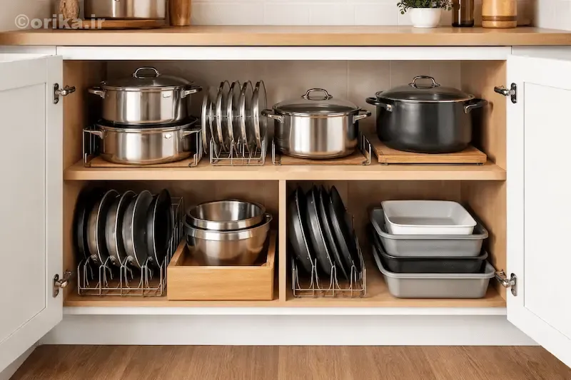 چیدمان کابینت بر اساس میزان استفاده